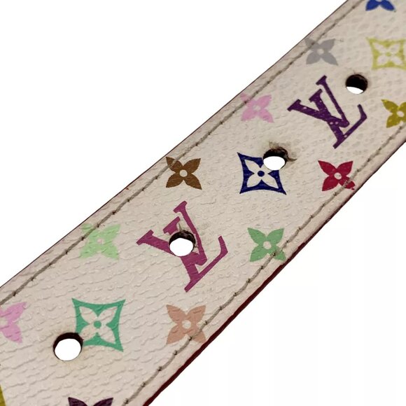 LOUIS VUITTON Saint Tulle 75/30 Belt Multi-Color Canvas - Picture 7 of 11